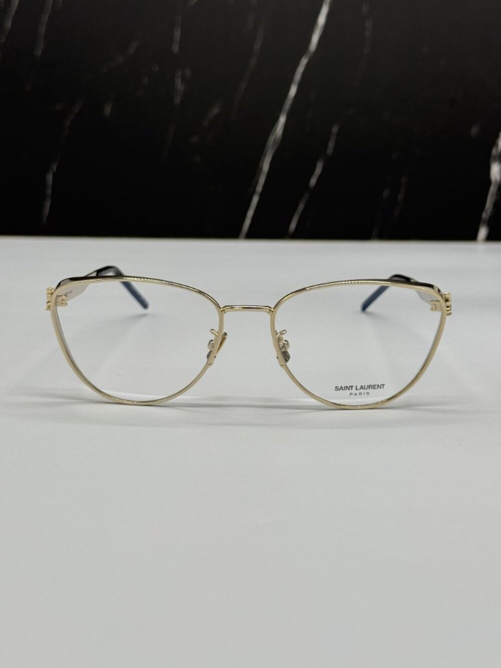 NEW SAINT LAURENT SLM92 004 EYEGLASSES WOMEN CAT EYE GOLD EYEWEAR SLM 92 - Picture 4 of 10